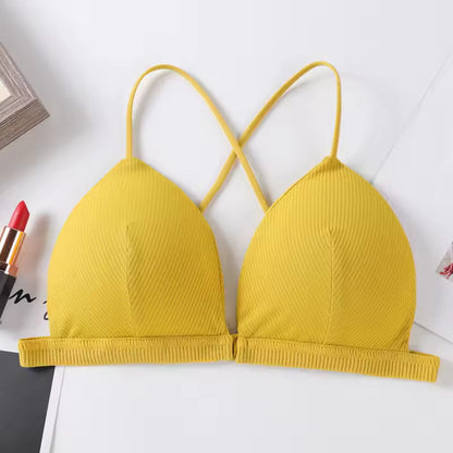 Front Closure Bras Deep V Sexy Bras For Women Push Up Bra Thin Wire Free Brassiere Wireless Bralette Women's Underwear Lingerie