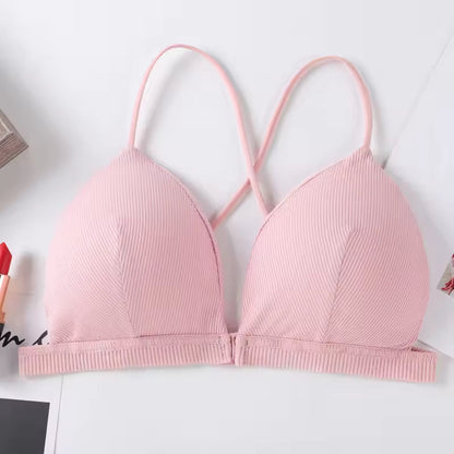 Front Closure Bras Deep V Sexy Bras For Women Push Up Bra Thin Wire Free Brassiere Wireless Bralette Women's Underwear Lingerie