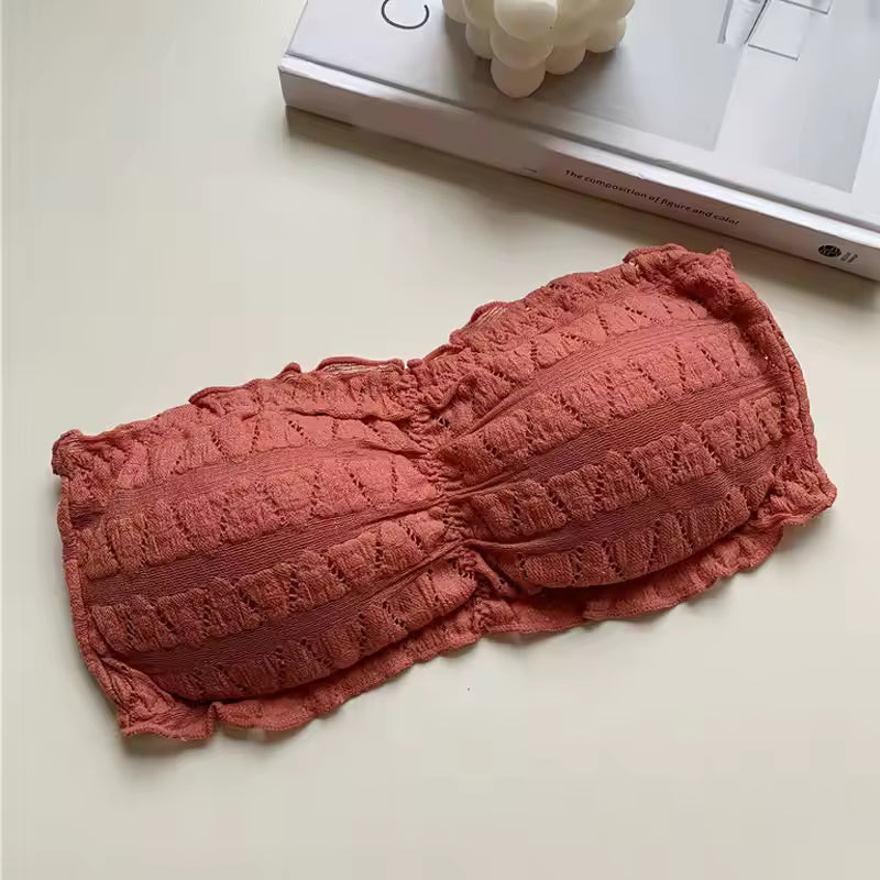 Summer Sexy Invisible Bra for Women Strapless Seamless Underwear Backless Push Up Bralette Tube Top Mujer Brassiere