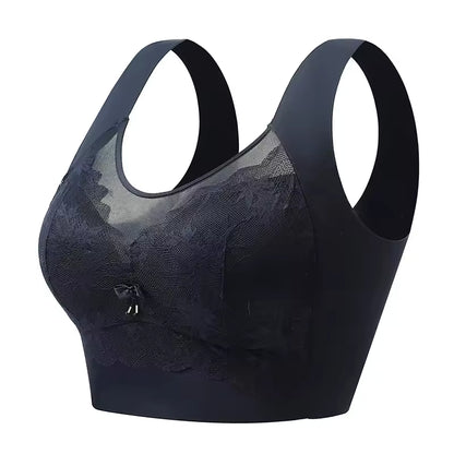 Wireless Lace Backless Bralette Women's Large Chest Gathered Underwear Seamless Comfortable Strapless Sexy Wrap Chest