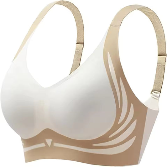 New Design Nylon Wireless Push Up Bra Cotton Breathable High Support Underwear Bra Seamless Design Liftup Bra Women