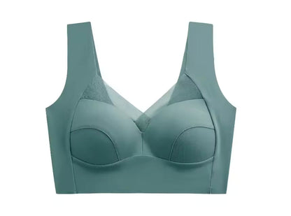 New 2025 Lace Backless Bra Prevent Exposure Double Shoulder Straps Anti-Light Women's Underwear Breast Reduction plus Size