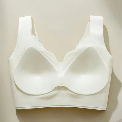 Seamless Beautiful Back Lace Fixed Cup Underwear Push-up Adjustable Vest Women's Breast-Reducing No Wire Ring Sports Bra