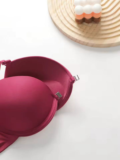 Viomisha Women's Sexy Lace Lingerie Set with Butterfly Back Design Front Closure Push Up Bra Underwear Panty Set S-XL