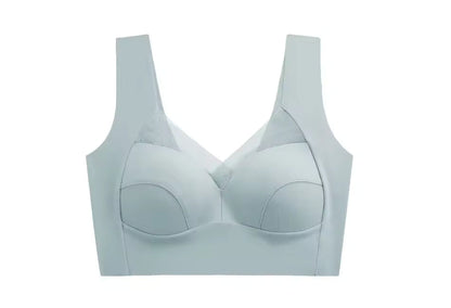 New 2025 Lace Backless Bra Prevent Exposure Double Shoulder Straps Anti-Light Women's Underwear Breast Reduction plus Size