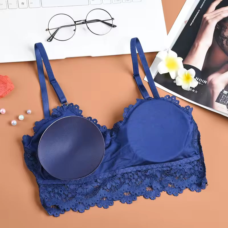 Sexy Bra Women Lace Bralette Sexy Lingerie Underwear Wireless Padded Seamless Bra Ultra Strap Padded Bras for Women