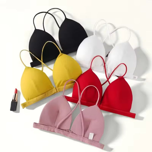 Front Closure Bras Deep V Sexy Bras For Women Push Up Bra Thin Wire Free Brassiere Wireless Bralette Women's Underwear Lingerie