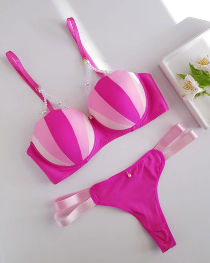 Beach Style Ice Cream inspired Push-up Bra Set