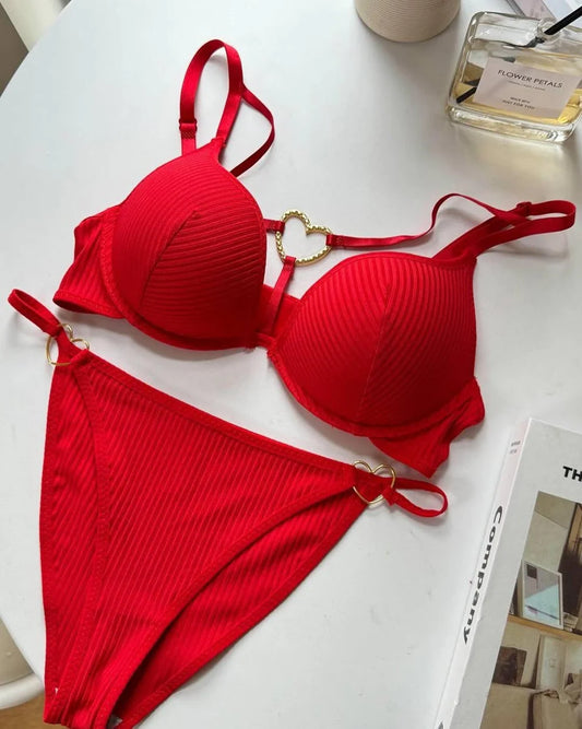 Mid Love Ring Style Paded Push-up Set
